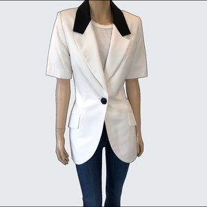 Vintage Black + White Christian Dior Fitted Blazer